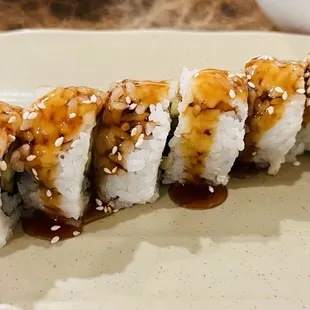 a plate of sushi