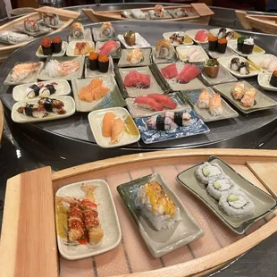 Another view of the Sushi boats