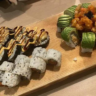 sashimi, sushi, sushi and sashimi, food