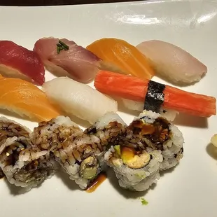 Dec &apos;24 - sushi dinner (chef&apos;s choice) with an eel roll #yum #ReviewsByRL