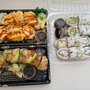 sushi, sashimi, sushi and sashimi, food