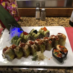 Yulee roll on top and Kamikaze down low. Wow!!