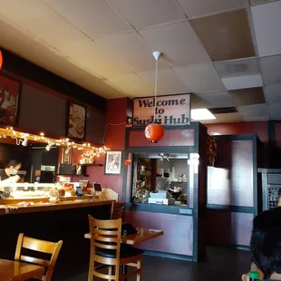 Sushi place is of the hook, great atmosphere to go on a date night with wife service is very good.