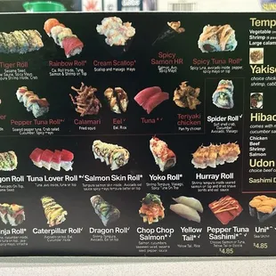 Sushi Hurray Menu