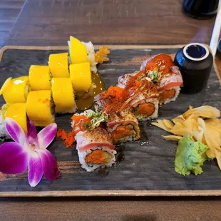 Mango Tango and Crazy Tuna - a nice sweet, spicy combination!