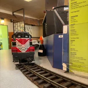 a model train on a track