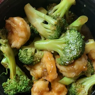Shrimp and broccoli. Not bad but joy enough sauce