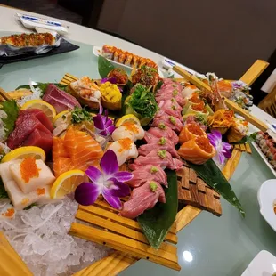sashimi, sushi, sushi and sashimi, food