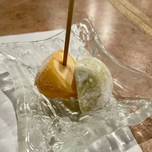 Final/dessert course of basic omakase. Everything was delicious!