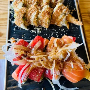 Crunchy Salmon and 007 Tuna rolls.