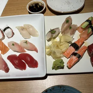 21 Piece Nigiri and Tuna Roll (not shown) for only $43