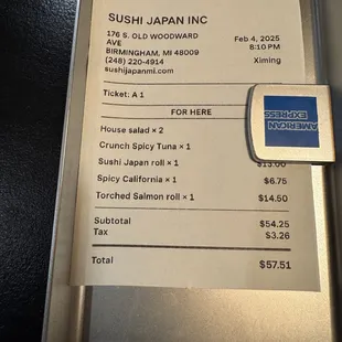 Normal sushi pricing- they don't take advantage of upcharge for bham