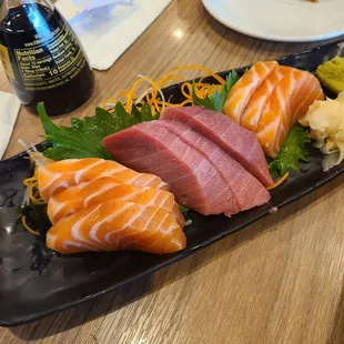 Sake (Salmon) &amp; O-Toro (Fatty Tuna) Sashimi