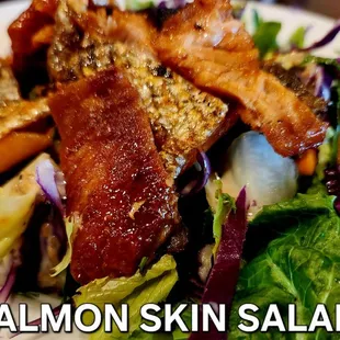 salmon skin salad