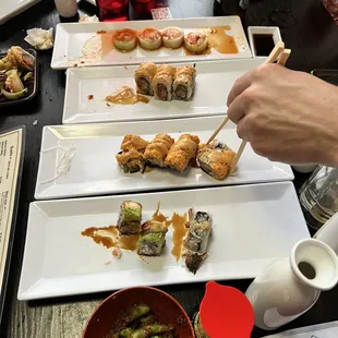 A bunch of delicious stuff and Spicy Garlic Edamame