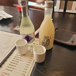 Coconut Sami (cold) and another saki