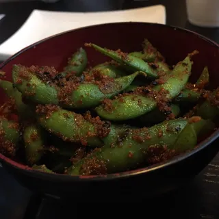 Spicy Garlic Edamame