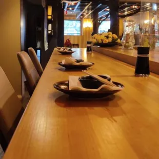 interior, sushi and sashimi