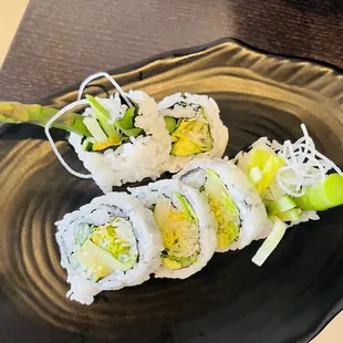 Vegetable Roll was a joke, basically lettuce and rice
