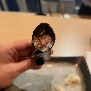 Yellowtail and crispy onion