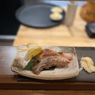 a plate of food on a table