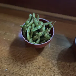 Spicy Garlic Edamame
