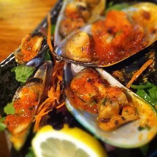 Spicy Baked Mussels