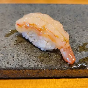 Amaebi (sweet shrimp) - part of the 12-piece omakase (April 15, 2022)