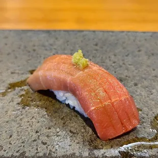 Toro from Spain - part of the 12-piece omakase (April 15, 2022)