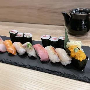 a variety of sushi