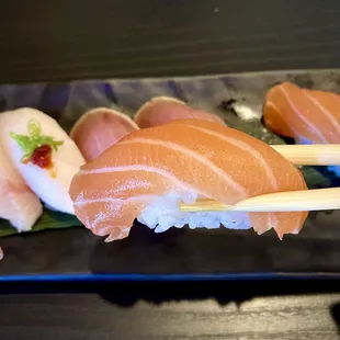 Salmon Sushi as part of the 8-pc Sushi Combo, delicious!