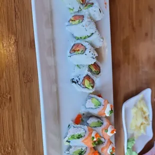 Alaskan Roll $9.95 Orgasm Roll $13.95