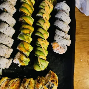 sushi, sushi and sashimi, sashimi, food