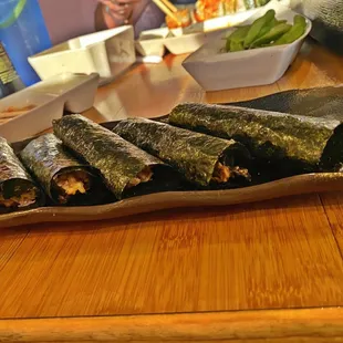 Salmon Skin Handrolls