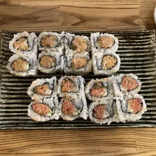 Spicy Tuna and Spicy Albacore