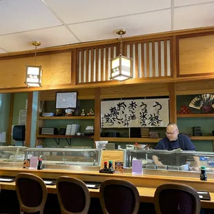 a man behind the counter