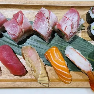 sashimi, sushi, sushi and sashimi, food