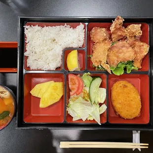 One Choice Bento with Karaage
