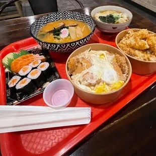 Sushi Sashimi Set Katsudon Udon Ramen  Calamari Steak Don