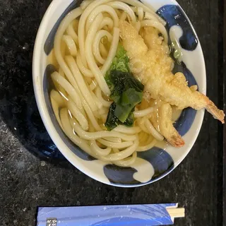 Udon with Shrimp Tempura