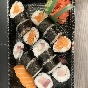 Salmon Maki and Yellow Tail Maki