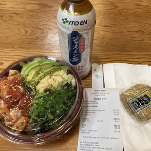 Poke bowl, green tea, mochi &amp; recipe.