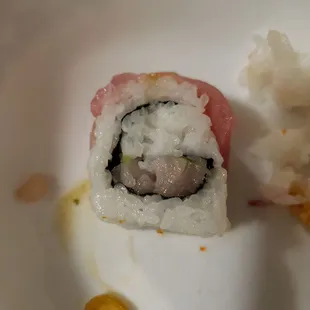 Double hamachi roll without the double hamachi