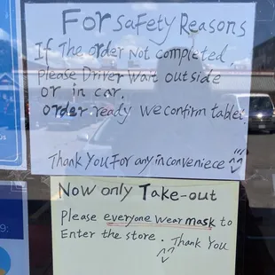 For everyone's safety now they are take out only