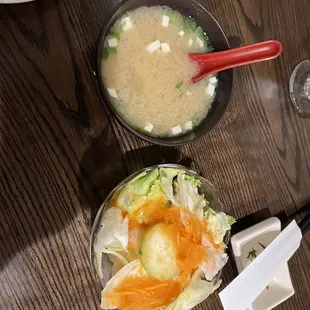 Miso Soup and Green Salad