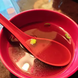 Clear soup