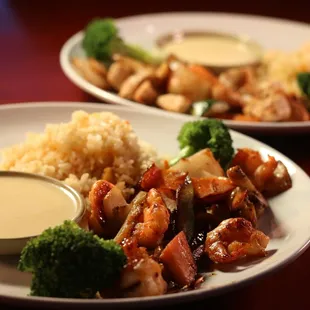 two plates of food