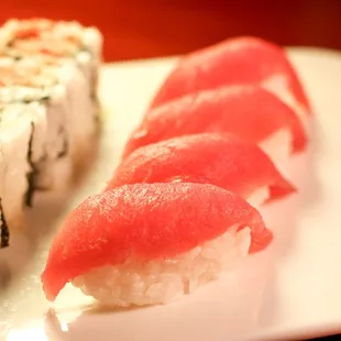 a plate of sushi