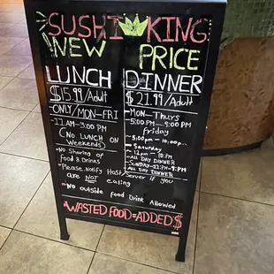 Updated menu
