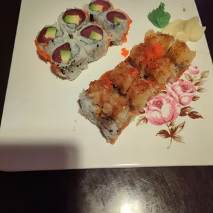 Christmas roll and sushi king rolls